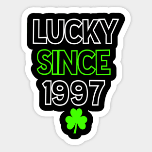 23rd Birthday St Patrick's Day Lucky Since 1997 Sticker